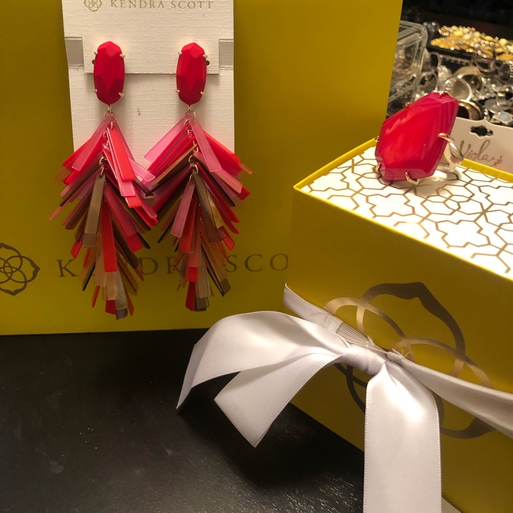 NWT Gorgeous Kendra Scott Justyne in red tones.❤️ - Picture 5 of 6